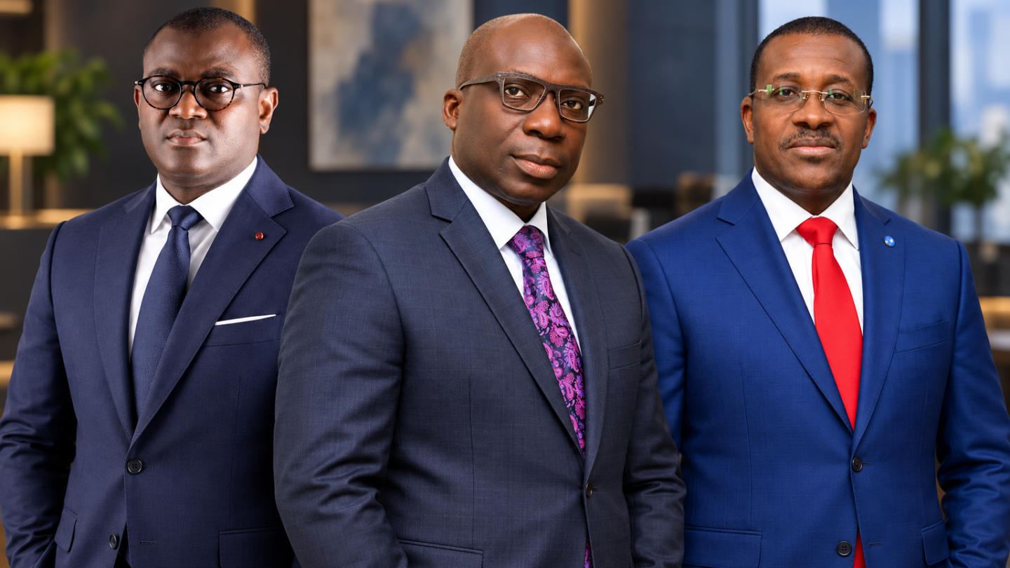 Arsène Dansou, Abdel Mumin Zampalegre et Jean-Jacques Golou : le trio de tête de la banque béninoise en 2025