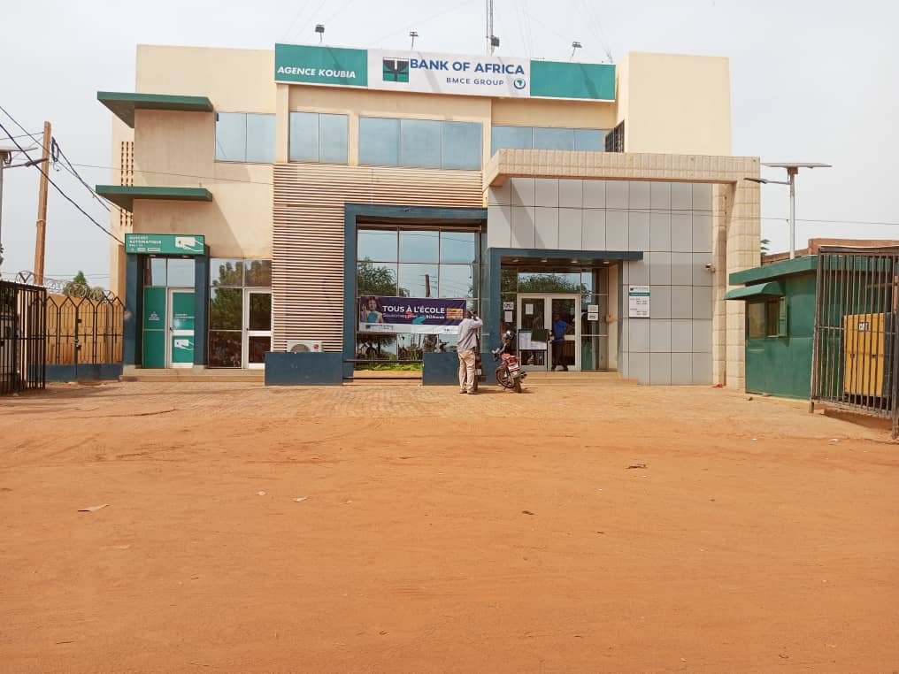 Façade de Bank of Africa à Koubia, au Niger, photographiée en septembre 2023.