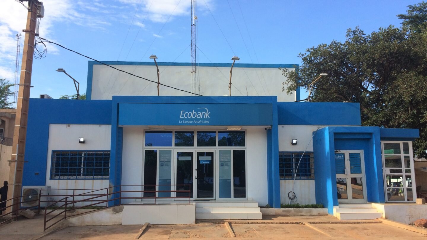 Bureau Ecobank sur le boulevard de l’Indépendance à Niamey, photographié en septembre 2018.