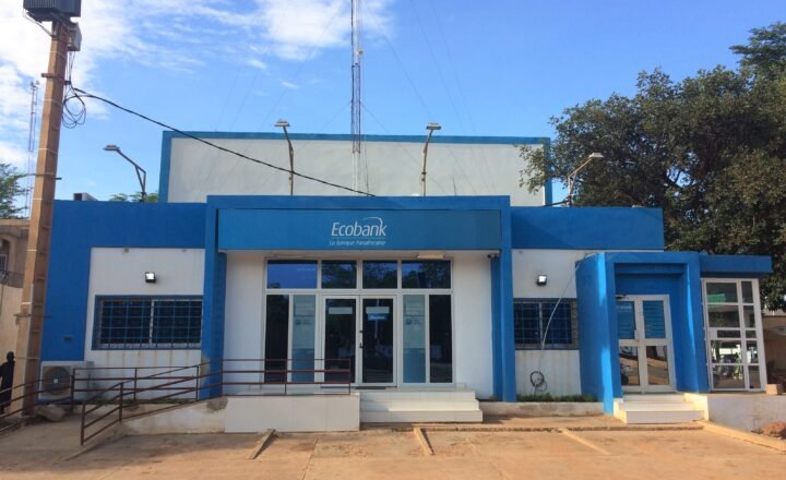 Bureau Ecobank sur le boulevard de l’Indépendance à Niamey, photographié en septembre 2018.